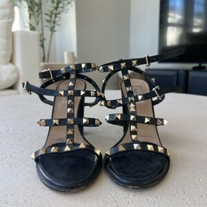 Valentino Studded Black Sandals